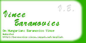 vince baranovics business card